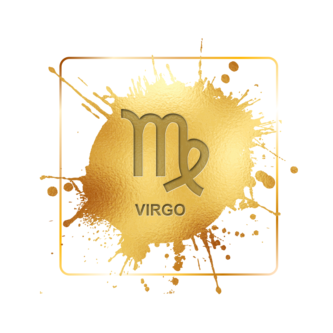 Golden Virgo zodiac sign png, Virgo sign PNG, Virgo gold PNG transparent images, Zodiac Virgo png images